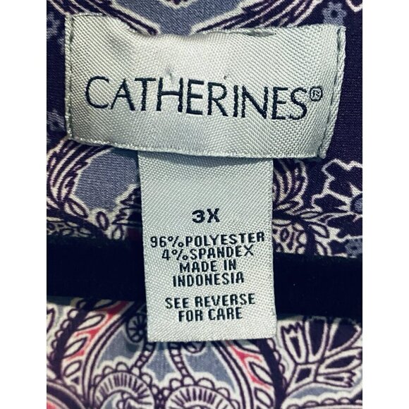 Catherines Cardigan Womens 3X Paisley Drapey Open Front Boho Peasant Hippie - Picture 4 of 6